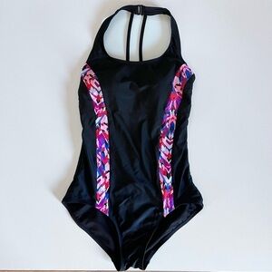 Catalina San Paulo black with pink one piece suit